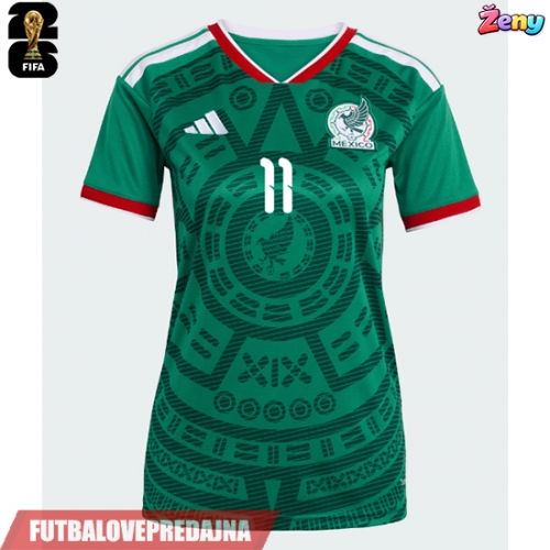 Lacne Ženy Futbalové dres Mexiko Santiago Gimenez #11 MS 2026 Krátky Rukáv - Domáci